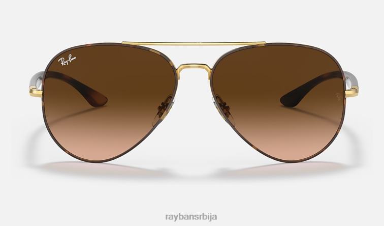 Ray-Ban рб3675 P0HP1291 наочаре за сунце полирано злато/розе/браон мушкарци