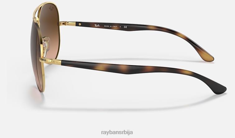 Ray-Ban рб3675 P0HP1291 наочаре за сунце полирано злато/розе/браон мушкарци