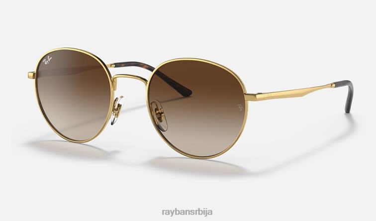 Ray-Ban рб3681 P0HP1315 наочаре за сунце полирано злато/браон мушкарци