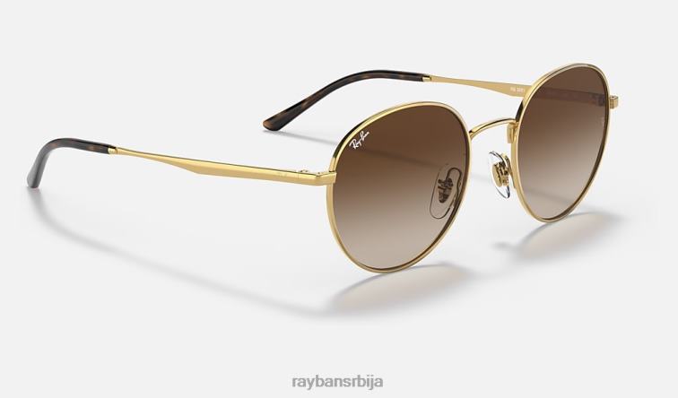 Ray-Ban рб3681 P0HP1315 наочаре за сунце полирано злато/браон мушкарци