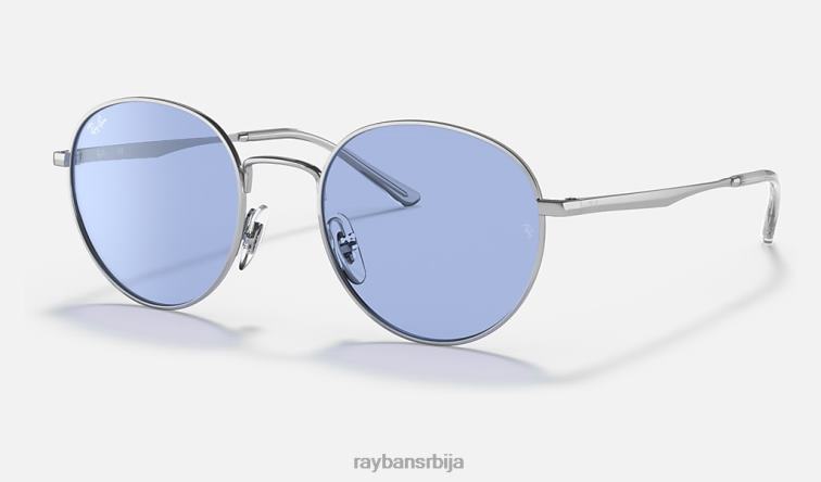 Ray-Ban рб3681 P0HP1317 наочаре за сунце полирано сребрно/плаво мушкарци