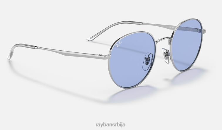 Ray-Ban рб3681 P0HP1317 наочаре за сунце полирано сребрно/плаво мушкарци