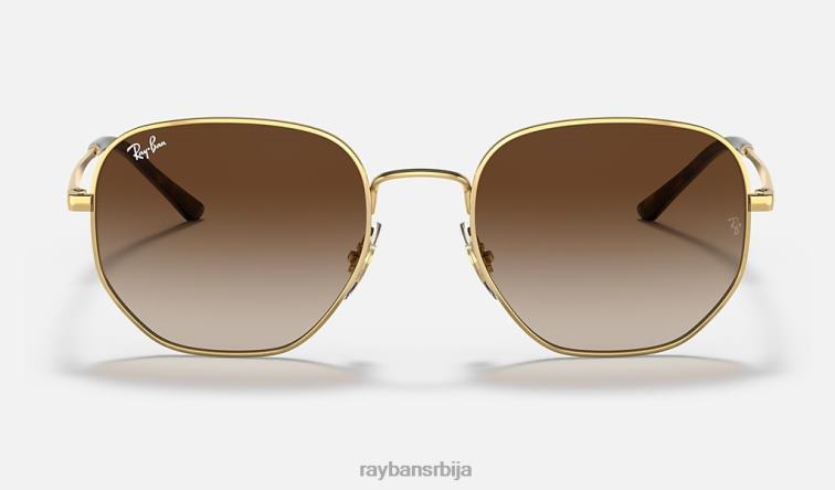Ray-Ban рб3682 P0HP509 наочаре за сунце полирано злато/браон мушкарци