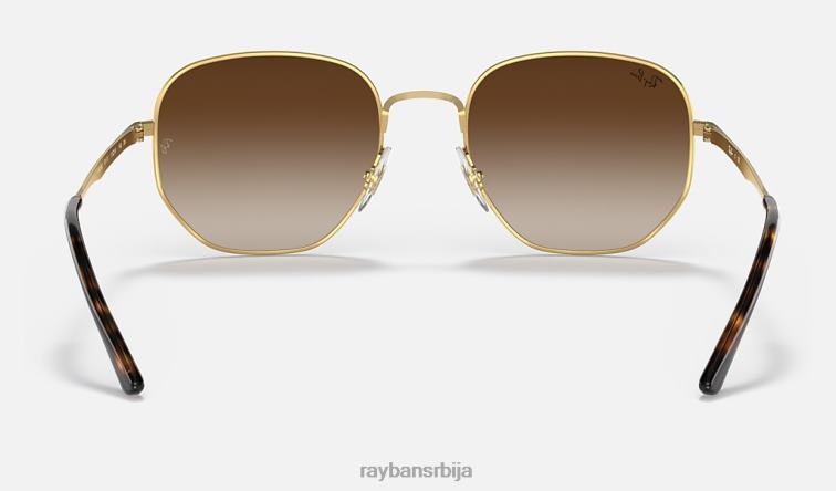 Ray-Ban рб3682 P0HP509 наочаре за сунце полирано злато/браон мушкарци