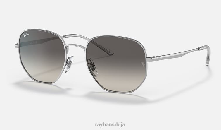 Ray-Ban рб3682 P0HP511 наочаре за сунце полирано сребрно/сиво мушкарци