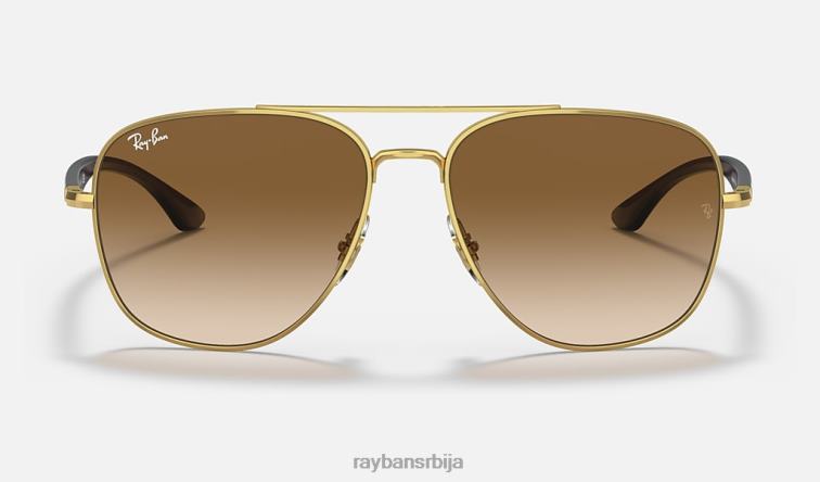Ray-Ban рб3683 P0HP1306 наочаре за сунце полирано злато/браон мушкарци