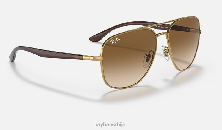 Ray-Ban рб3683 P0HP1306 наочаре за сунце полирано злато/браон мушкарци