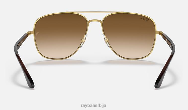 Ray-Ban рб3683 P0HP1306 наочаре за сунце полирано злато/браон мушкарци