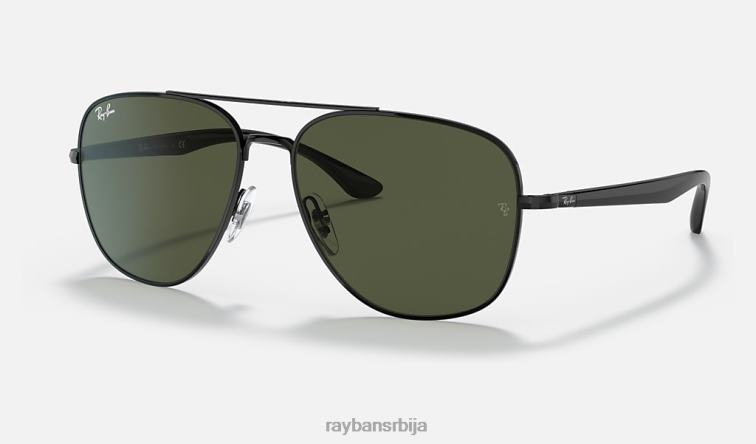 Ray-Ban рб3683 P0HP1308 наочаре за сунце полирана црно/зелена мушкарци