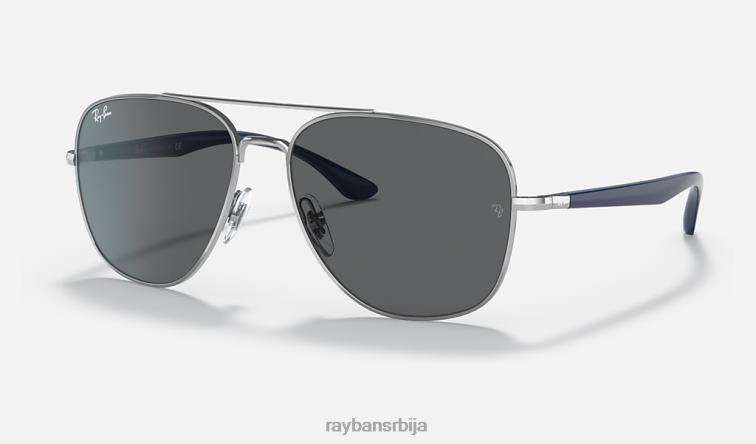Ray-Ban рб3683 P0HP1309 наочаре за сунце полирана сребрна/тамно сива мушкарци