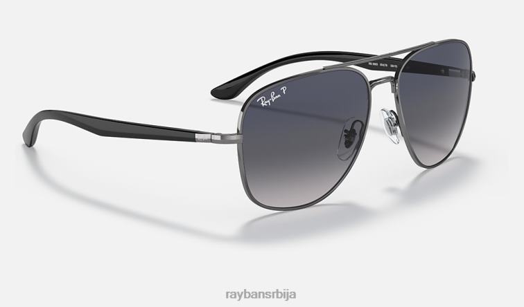 Ray-Ban рб3683 P0HP1310 наочаре за сунце углачан гунметал/плаво/сиво мушкарци