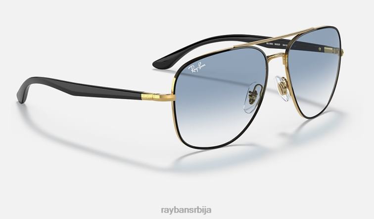 Ray-Ban рб3683 P0HP1311 наочаре за сунце полирано црно на златно/плаво мушкарци