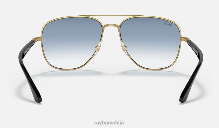 Ray-Ban рб3683 P0HP1311 наочаре за сунце полирано црно на златно/плаво мушкарци