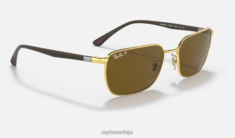 Ray-Ban рб3684цх цхроманце P0HP1318 наочаре за сунце полирано злато/браон мушкарци