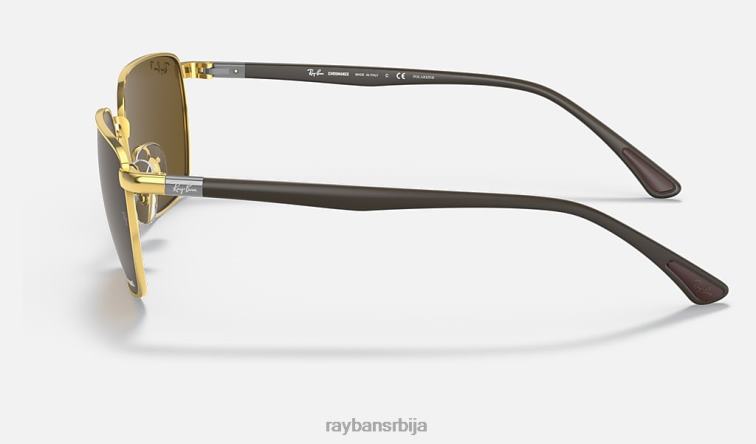 Ray-Ban рб3684цх цхроманце P0HP1318 наочаре за сунце полирано злато/браон мушкарци