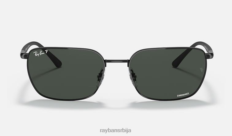 Ray-Ban рб3684цх цхроманце P0HP1319 наочаре за сунце полирана црна/тамно сива мушкарци