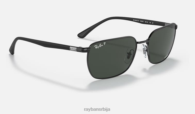 Ray-Ban рб3684цх цхроманце P0HP1319 наочаре за сунце полирана црна/тамно сива мушкарци