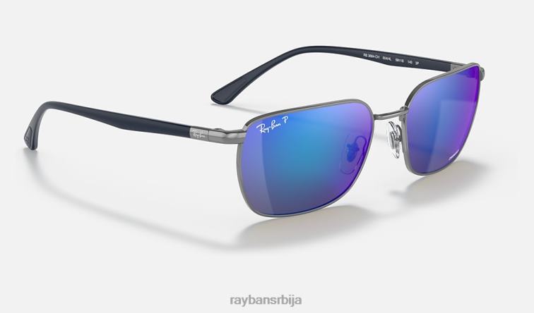 Ray-Ban рб3684цх цхроманце P0HP1320 наочаре за сунце углачан гунметал/сива/плава мушкарци