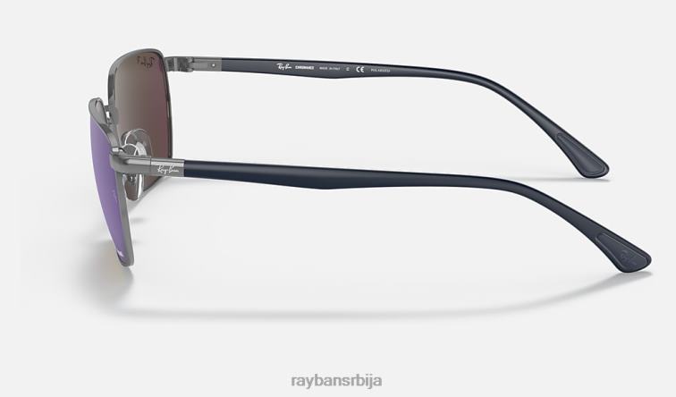 Ray-Ban рб3684цх цхроманце P0HP1320 наочаре за сунце углачан гунметал/сива/плава мушкарци