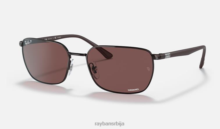 Ray-Ban рб3684цх цхроманце P0HP1321 наочаре за сунце полирана браон/тамнољубичаста мушкарци