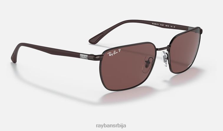 Ray-Ban рб3684цх цхроманце P0HP1321 наочаре за сунце полирана браон/тамнољубичаста мушкарци