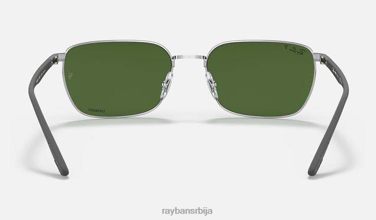 Ray-Ban рб3684цх цхроманце P0HP1322 наочаре за сунце полирано сребрно/тамно зелено мушкарци