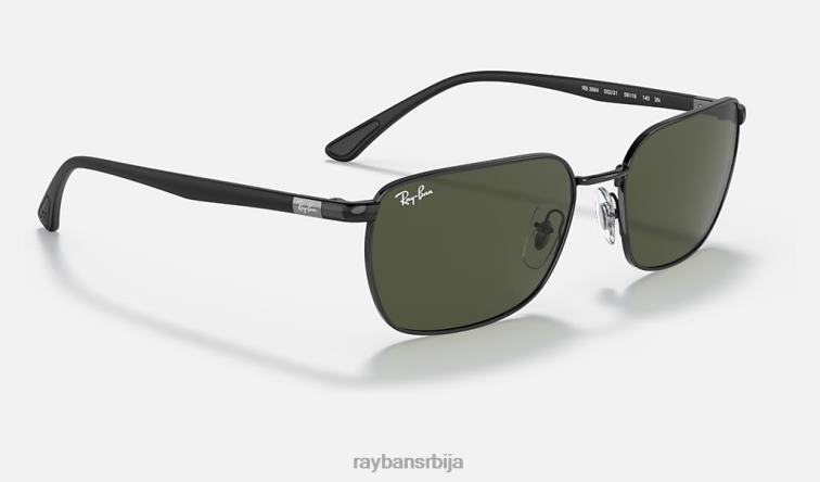 Ray-Ban рб3684 P0HP1327 наочаре за сунце полирана црно/зелена мушкарци
