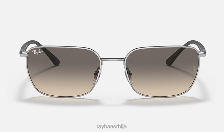 Ray-Ban рб3684 P0HP1328 наочаре за сунце полирано сребрно/светло сиво мушкарци