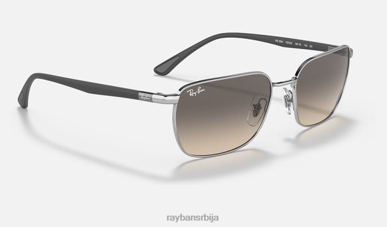 Ray-Ban рб3684 P0HP1328 наочаре за сунце полирано сребрно/светло сиво мушкарци
