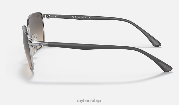 Ray-Ban рб3684 P0HP1328 наочаре за сунце полирано сребрно/светло сиво мушкарци