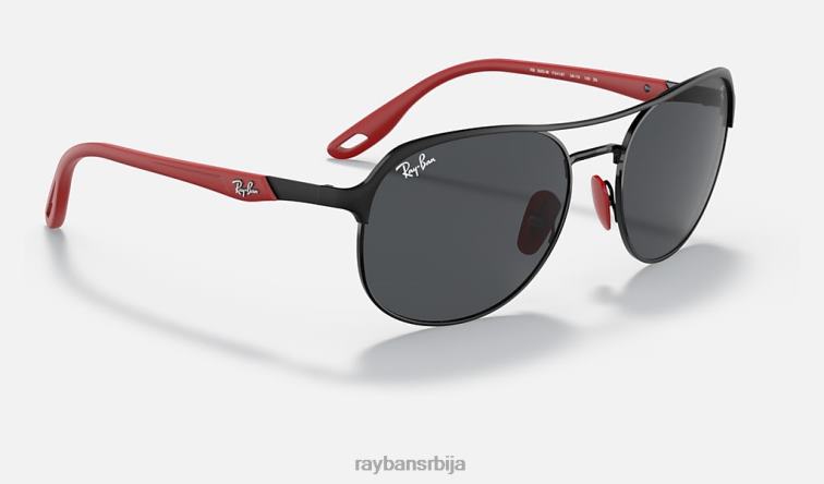 Ray-Ban рб3685м сцудериа феррари колекција P0HP1341 наочаре за сунце мат црна/светло браон мушкарци