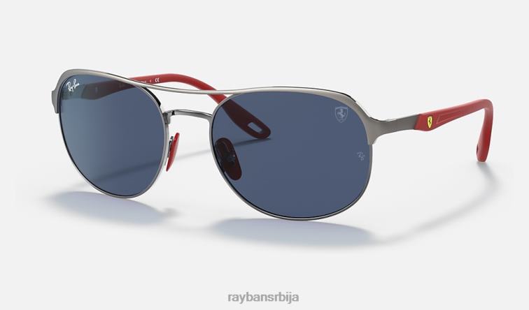 Ray-Ban рб3685м сцудериа феррари колекција P0HP1342 наочаре за сунце мат сива/тамно плава мушкарци