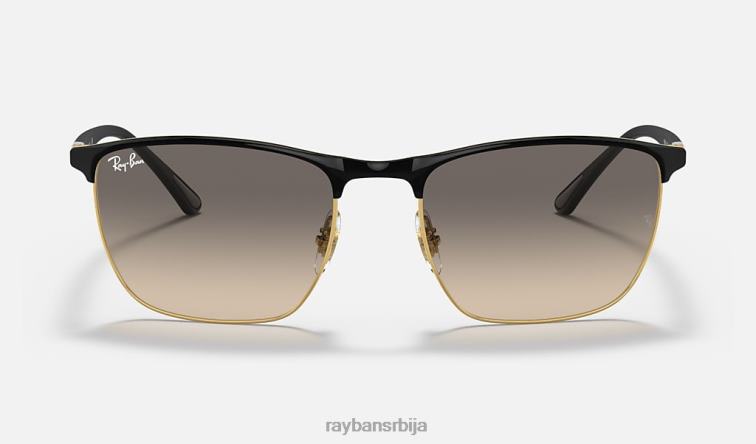 Ray-Ban рб3686 P0HP1415 наочаре за сунце полирано црно на златно/сиво мушкарци