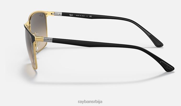Ray-Ban рб3686 P0HP1415 наочаре за сунце полирано црно на златно/сиво мушкарци