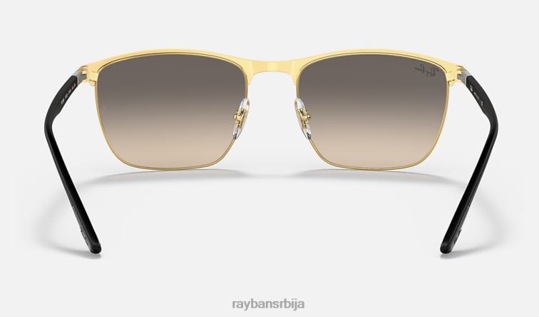 Ray-Ban рб3686 P0HP1415 наочаре за сунце полирано црно на златно/сиво мушкарци