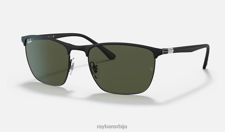 Ray-Ban рб3686 P0HP1416 наочаре за сунце мат црна/зелена мушкарци