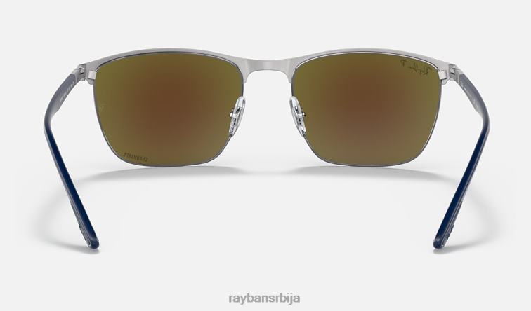 Ray-Ban рб3686 цхроманце P0HP1418 наочаре за сунце углачано плаво на гунметал/плаво мушкарци