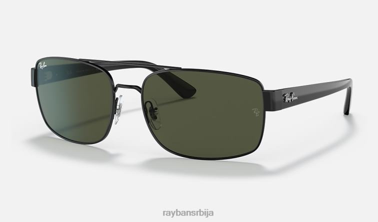 Ray-Ban рб3687 P0HP1431 наочаре за сунце полирана црно/зелена мушкарци