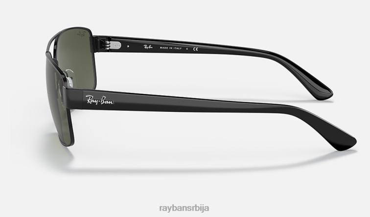 Ray-Ban рб3687 P0HP1431 наочаре за сунце полирана црно/зелена мушкарци