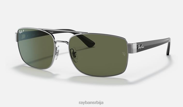 Ray-Ban рб3687 P0HP1432 наочаре за сунце углачан гунметал/зелено мушкарци