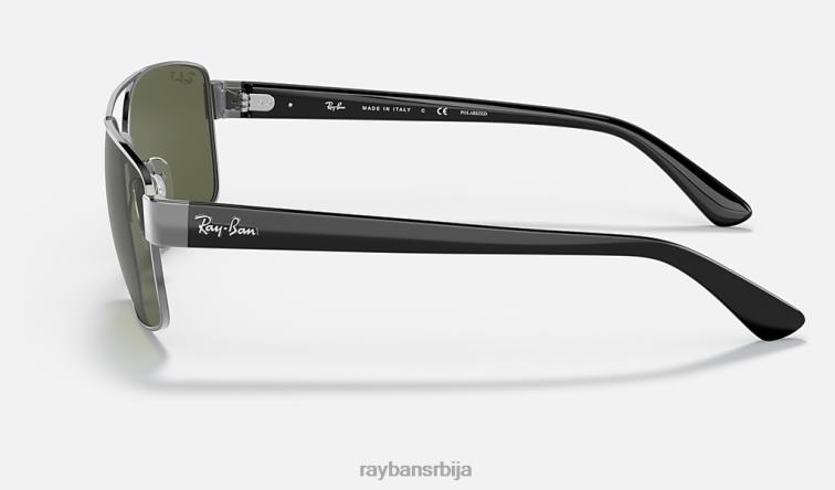 Ray-Ban рб3687 P0HP1432 наочаре за сунце углачан гунметал/зелено мушкарци