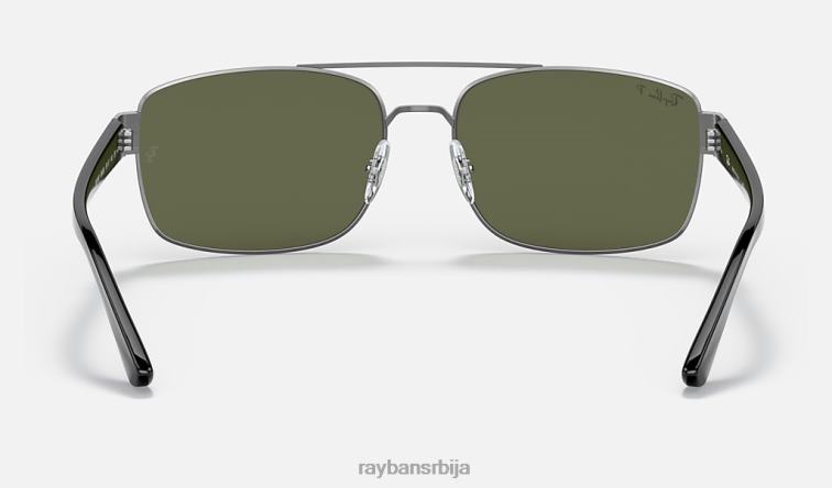 Ray-Ban рб3687 P0HP1432 наочаре за сунце углачан гунметал/зелено мушкарци