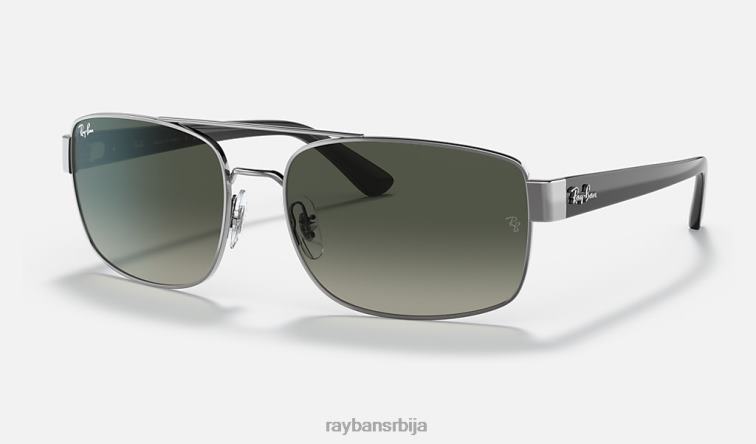 Ray-Ban рб3687 P0HP1433 наочаре за сунце углачан гунметал/сива мушкарци