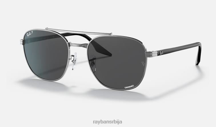 Ray-Ban рб3688 цхроманце P0HP1435 наочаре за сунце углачан гунметал/тамно сива мушкарци
