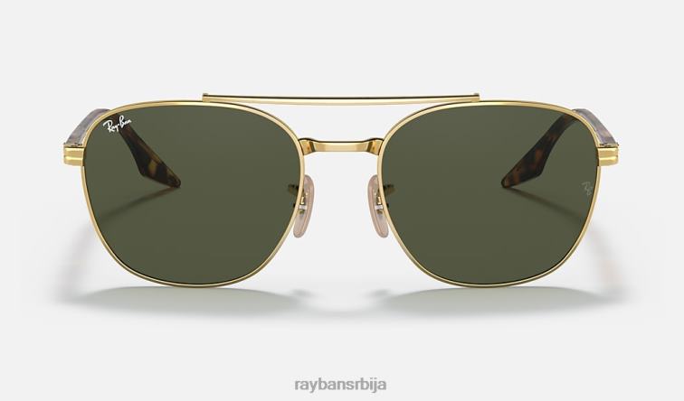Ray-Ban рб3688 P0HP456 наочаре за сунце полирано златно/зелено мушкарци