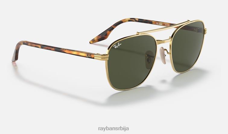 Ray-Ban рб3688 P0HP456 наочаре за сунце полирано златно/зелено мушкарци