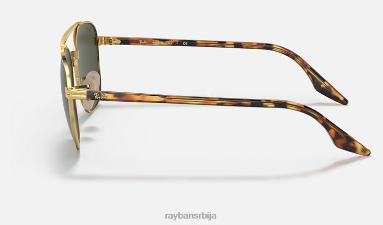 Ray-Ban рб3688 P0HP456 наочаре за сунце полирано златно/зелено мушкарци