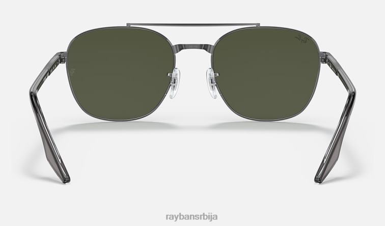Ray-Ban рб3688 P0HP457 наочаре за сунце углачан гунметал/зелено мушкарци