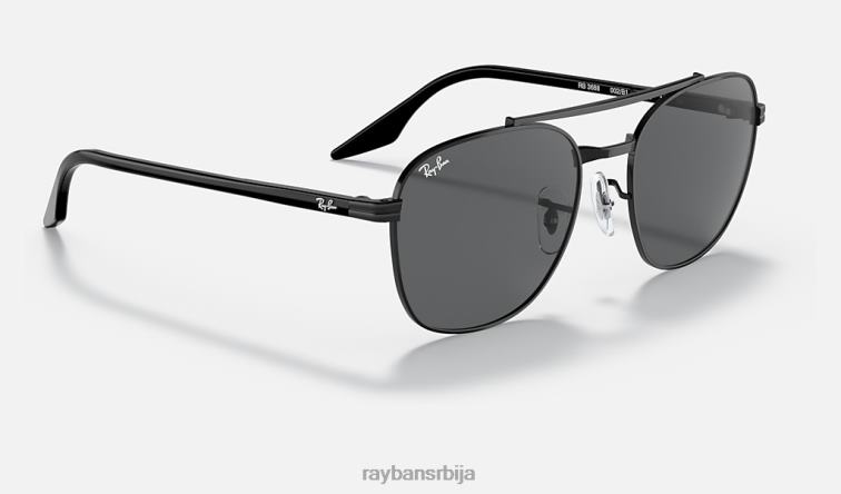 Ray-Ban рб3688 P0HP458 наочаре за сунце полирана црно/сива мушкарци