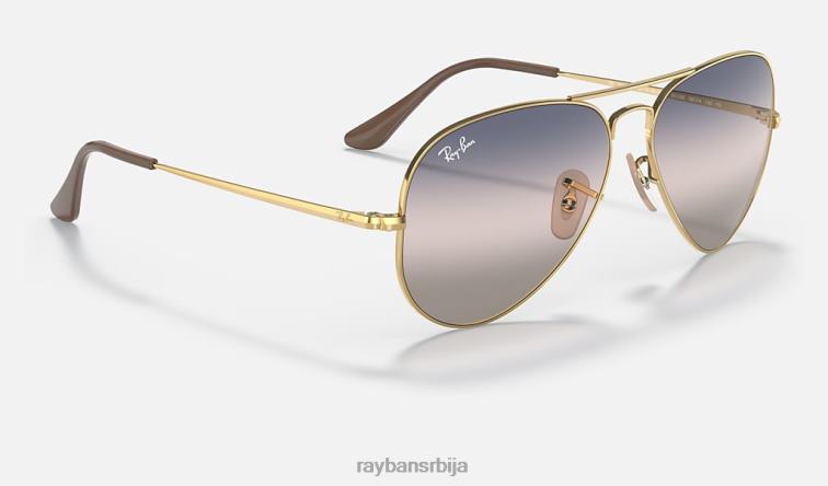 Ray-Ban рб3689 би-градиент P0HP1331 наочаре за сунце полирано злато/розе/плаво мушкарци